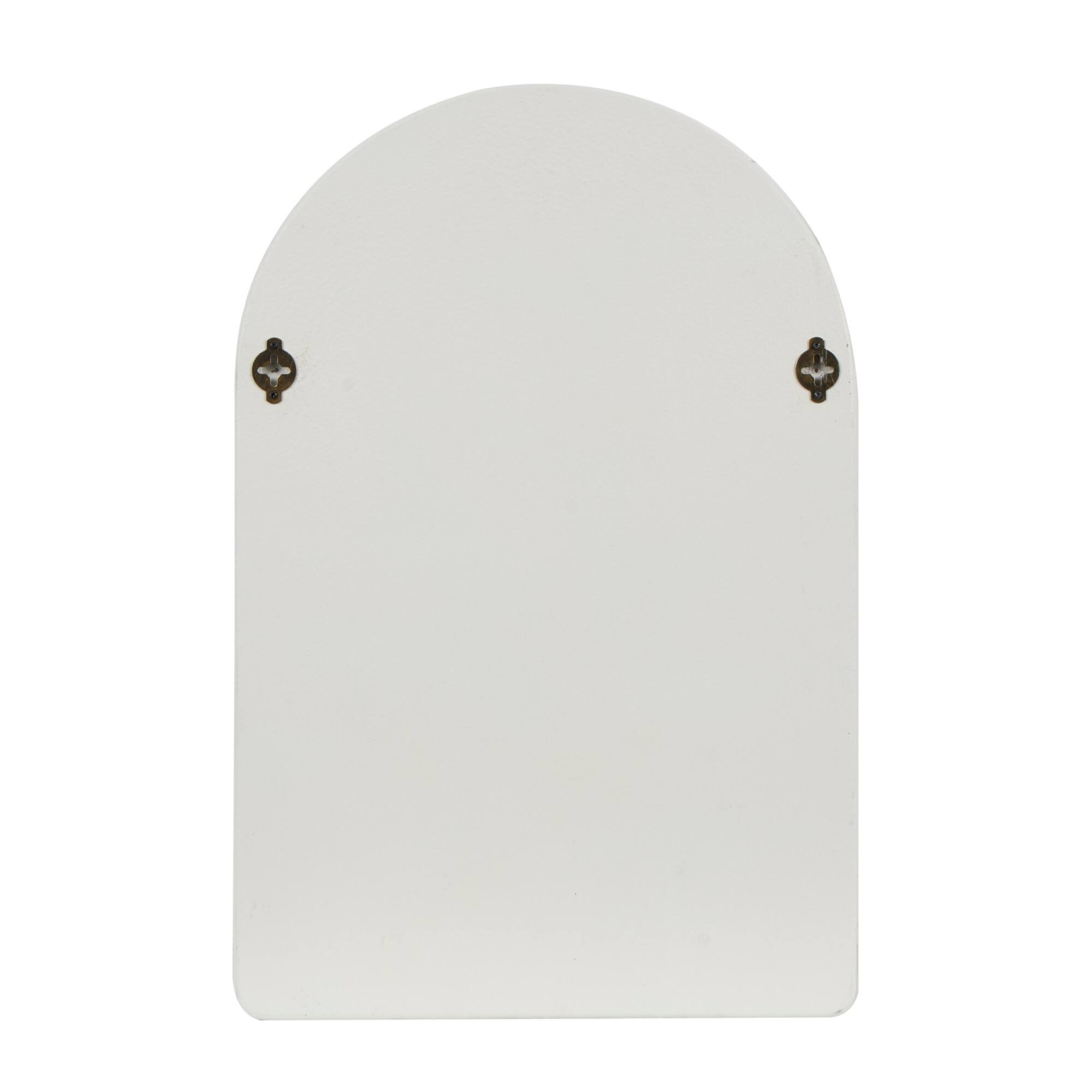 24" Cream Geometric Arched Wall Shelf